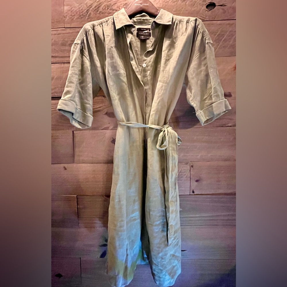 100% LINEN SHIRTDRESS - SIMPLE, QUALITY DESIGNED DRESS, NATURAL FABRIC, MINIMAL